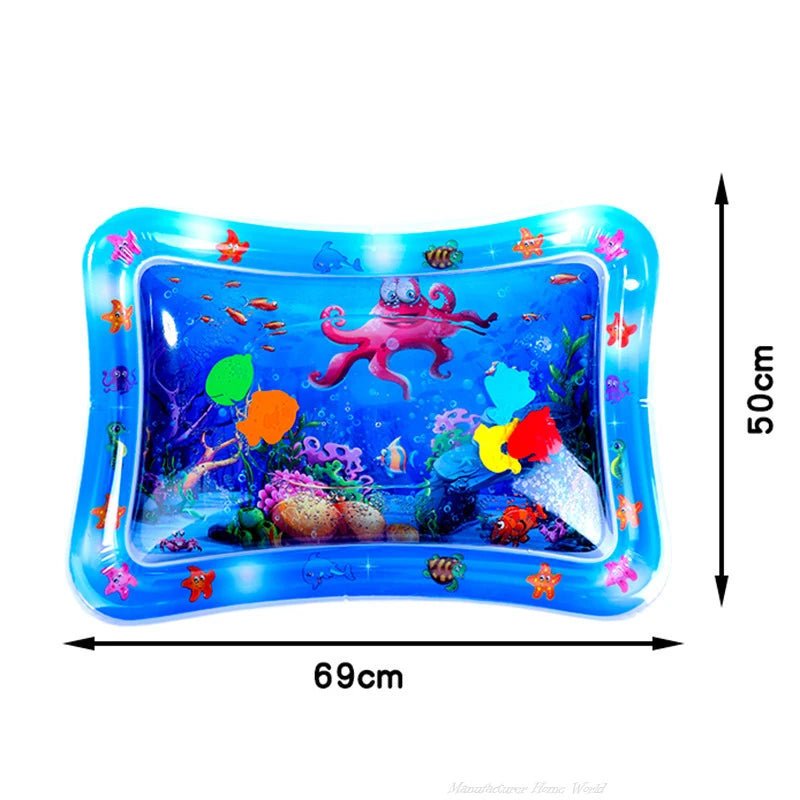 2024 New Interactive Water Sensory Play Mat for Cats Thickened Inflatable Water Mat Cat Dog Pet Playmat With Fish Sea Toy Water