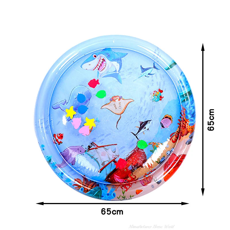 2024 New Interactive Water Sensory Play Mat for Cats Thickened Inflatable Water Mat Cat Dog Pet Playmat With Fish Sea Toy Water