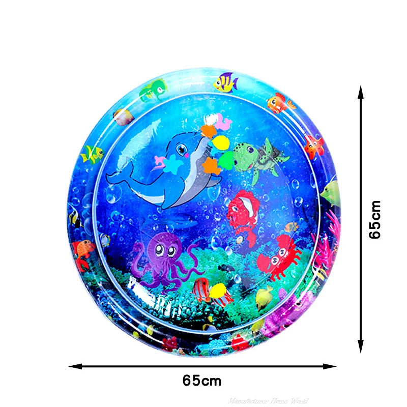 2024 New Interactive Water Sensory Play Mat for Cats Thickened Inflatable Water Mat Cat Dog Pet Playmat With Fish Sea Toy Water