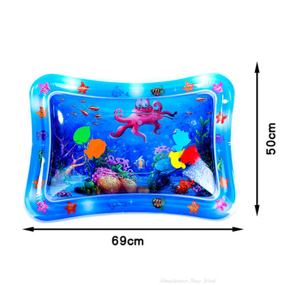 2024 New Interactive Water Sensory Play Mat for Cats Thickened Inflatable Water Mat Cat Dog Pet Playmat With Fish Sea Toy Water